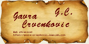 Gavra Crvenković vizit kartica